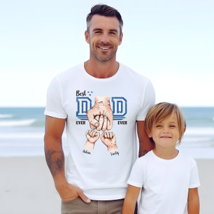 Camisa Melhor Pai do Mundo Punho Cerrado - 2 Nomes