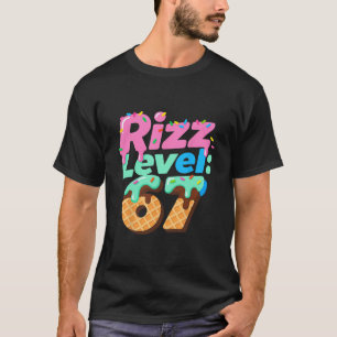 Camisa Meme Nível Rizz 67 Sorvete Gotejante Meme S