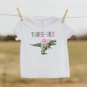 Camisa Menina Dinosaur Three-Rex