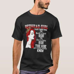 Camisa Menina Ruiva Eu Tenho Três Lados Aplicativo