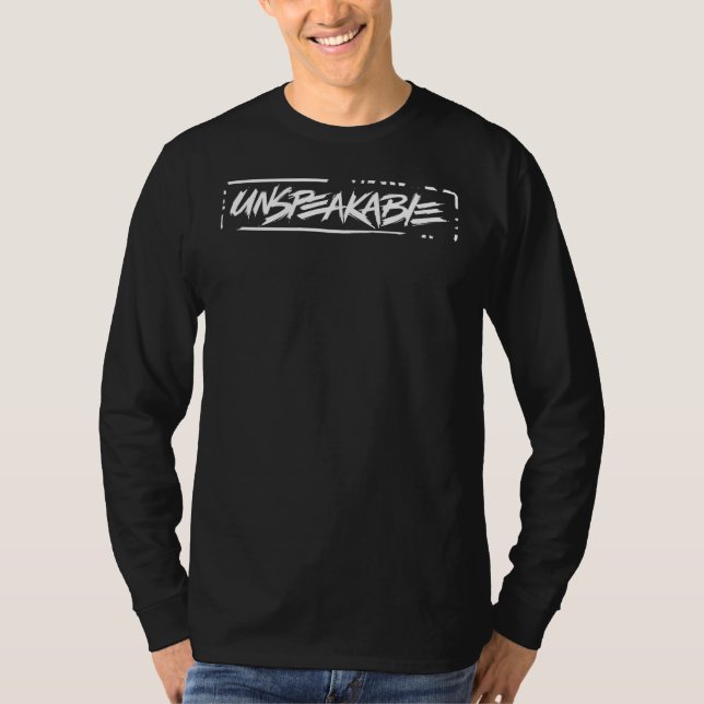 Camisa Merch T-Shirt Long Sleeve, Indescritível H (Frente)