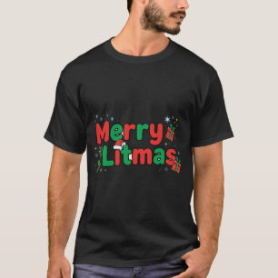 Camisa Merry Litmas Camisa engraçada de Natal pa