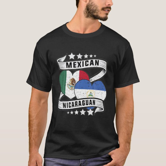 Camisa mexicana e nicaraguense mexicana e Nicarágu (Frente)