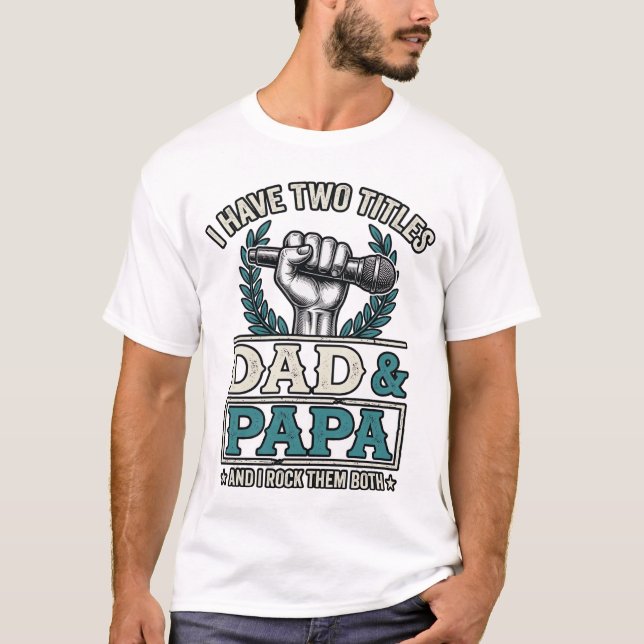 Camisa Microfone Vintage Títulos Pai e Papai Rock_ (Frente)