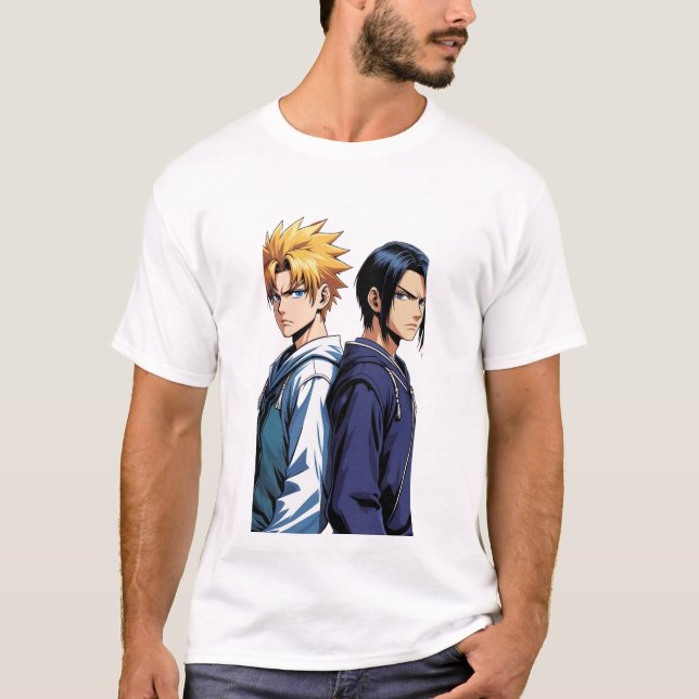 Camisa Mínima do Guerreiro de Animes Negros (Frente)