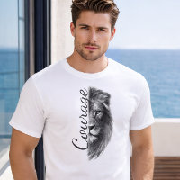Camisa Minimalista Artística Courage Lion -