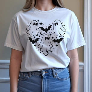 Camisa Minimalista de Fantasma de Halloween para E