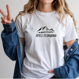 Camisa Minimalista de Montanha com Design de Linha