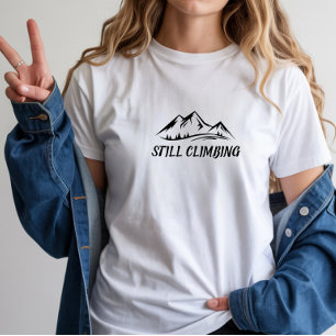 Camisa Minimalista de Montanha com Design de Linha