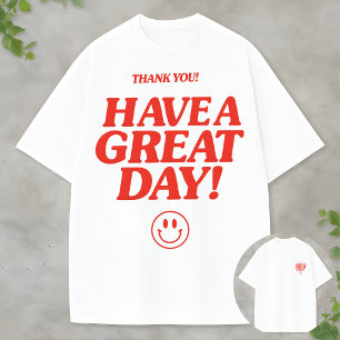 Camisa Minimalista de Tipografia Vermelha com Rost