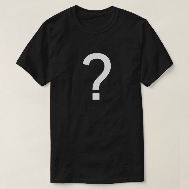 Camisa misteriosa - ponto de interrogação T-Shirt  (Frente do Design)