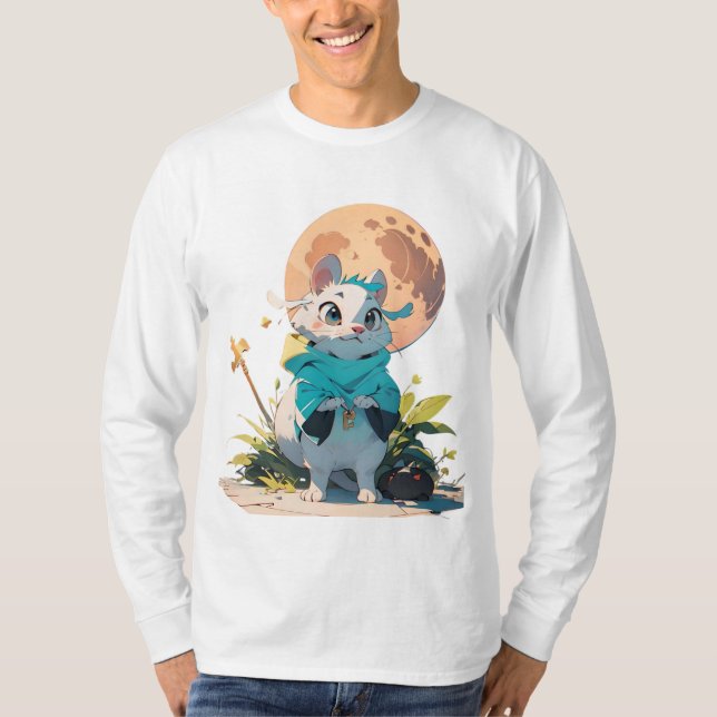 Camisa Mística De Capa Longa Do Mouse (Frente)