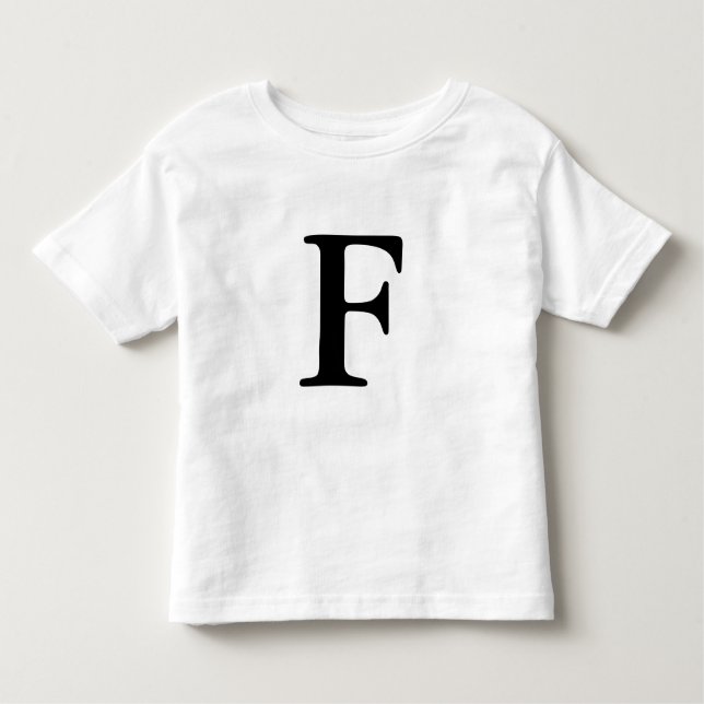 Camisa monogrammed inicial da letra F t (Frente)