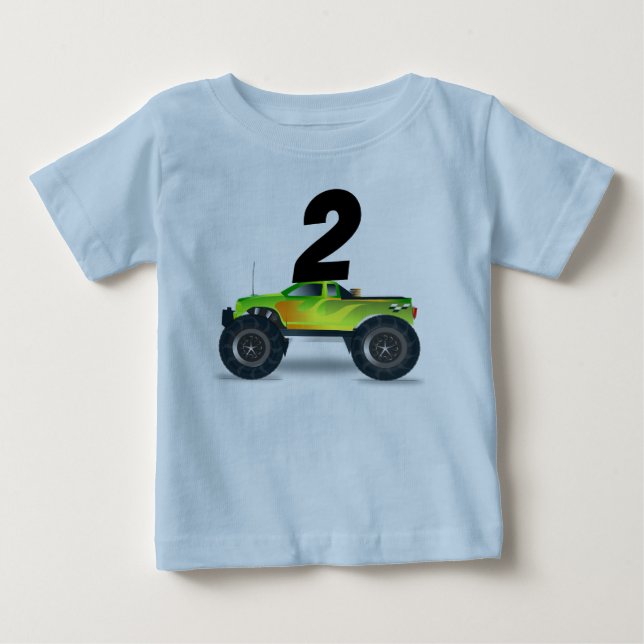 CAMISA MONSTRO DE CAMINHÃO IDADE 2 DOIS ANOS (Frente)
