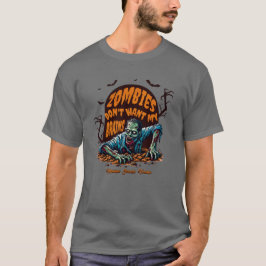 Camisa MS, camiseta Zombie Sarcástica, presente de
