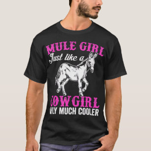 Camisa Mule Para Meninas - Menina Mule Igual A Uma