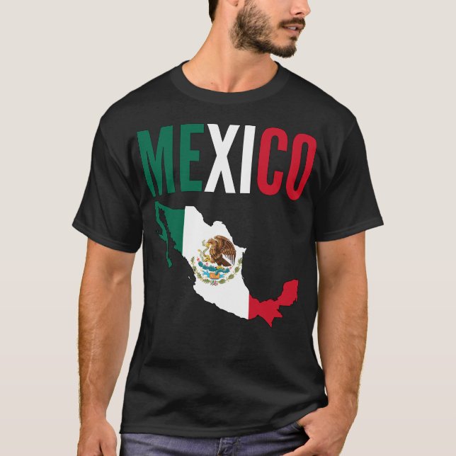 Camisa nacional do mapa T de México (Frente)