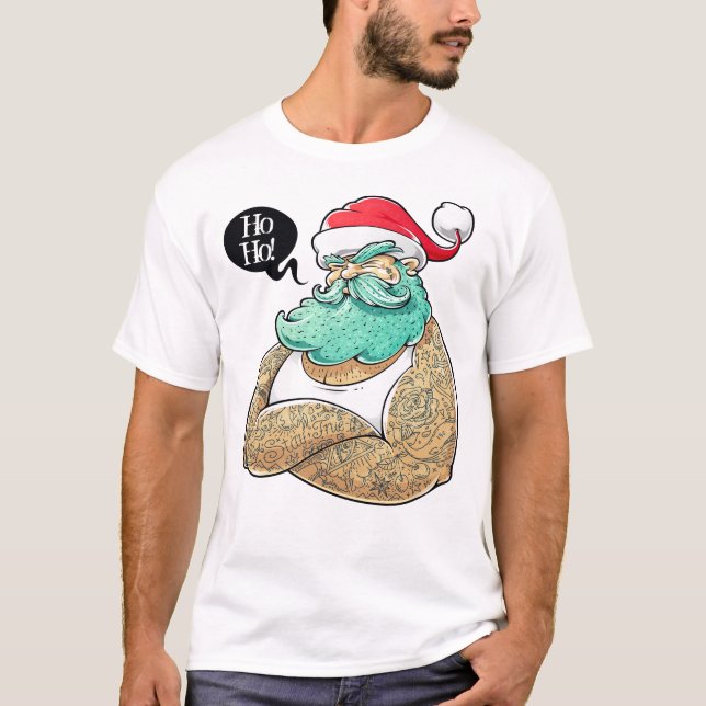 Camisa Natal Hipsta Santa Claus (Frente)