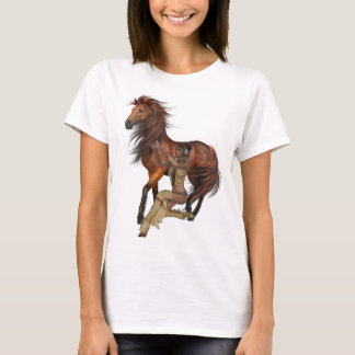 Camisa Nativa da Princesa Americana e Cavalo