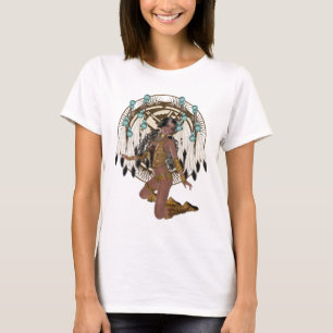 Camisa Nativa da Princesa Americana e Cavalo