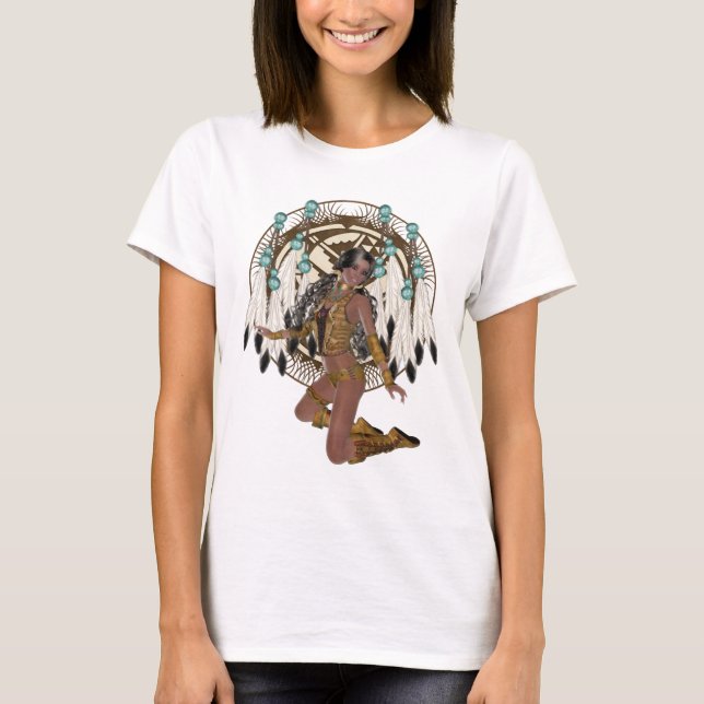 Camisa Nativa da Princesa Americana e Cavalo (Frente)