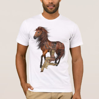 Camisa Nativa da Princesa Americana e Cavalo