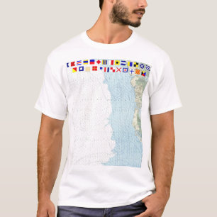 Camisa náutica da carta de Florida da chave do