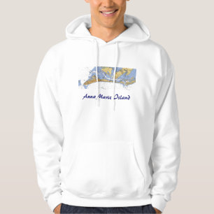 Camisa náutica da carta de Florida da ilha de Ann