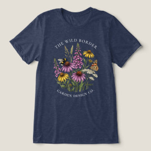 Camisa Navy Bee Friendly Flower Landscape Designer