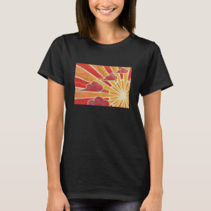 Camisa negra de mulheres sunset