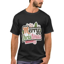 Camisa Negra de Natal Feliz para Homens: Novo Mode