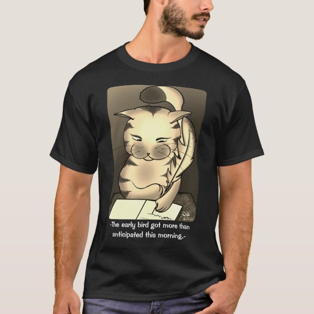 Camisa Negra de Pássaros Anormais (Frente)