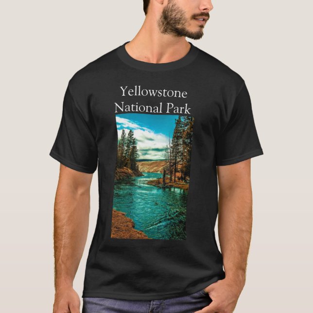 Camisa Negra do Parque Nacional Yellowstone (Frente)