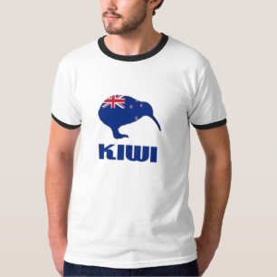 Camisa New Zealand Kiwi Mens Ringer