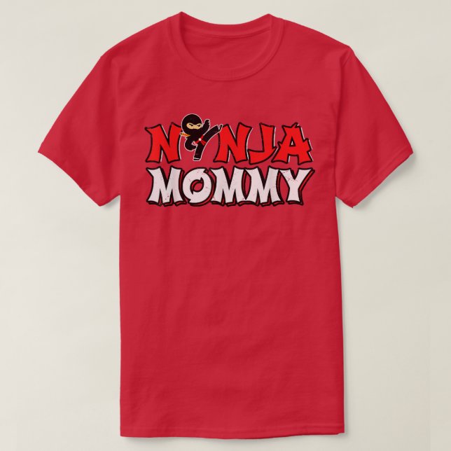 Camisa Ninja da mamãe - Mãe do Ninja de Aniversári (Frente do Design)