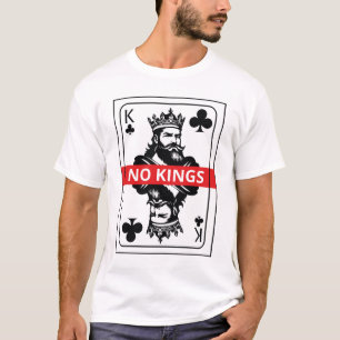Camisa No Kings Club – Carta de Baralho Preta e Br