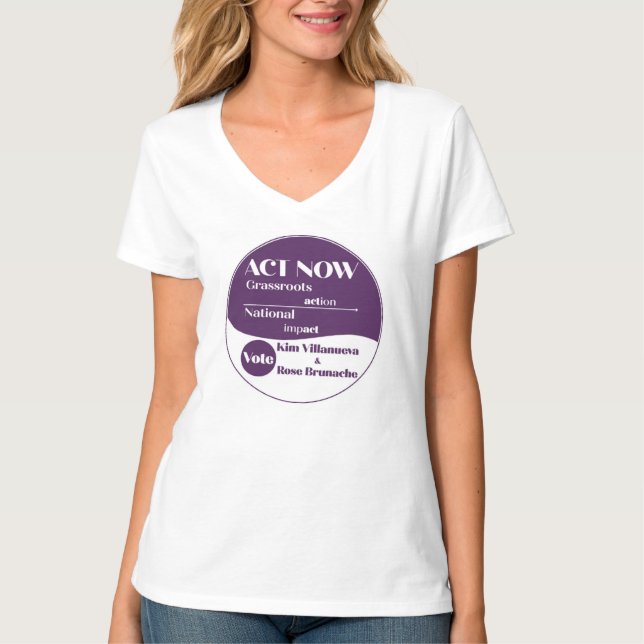 camisa normal do pescoço V (Frente)