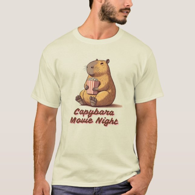 Camisa Noturna de Capybara Movie - Apenas Víblias  (Frente)