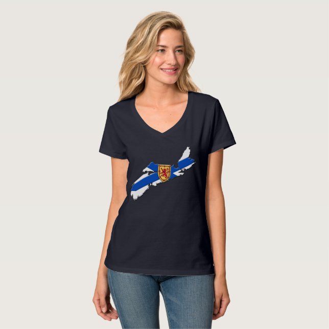 Camisa Nova Escócia Camisa Halifax Camisa Nova Map (Frente Completa)