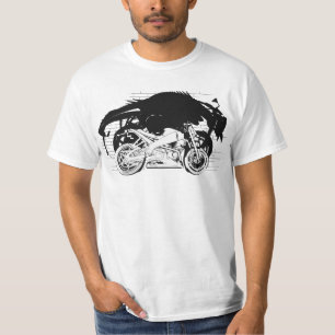 Camisa nova gráfica do relâmpago de BUELL