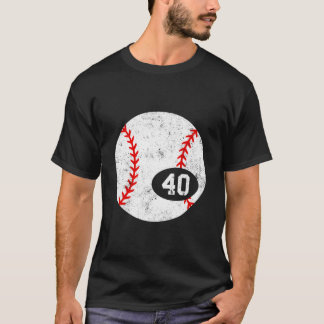 Camisa Número 40 Esportivo de Beisebol Desgastado