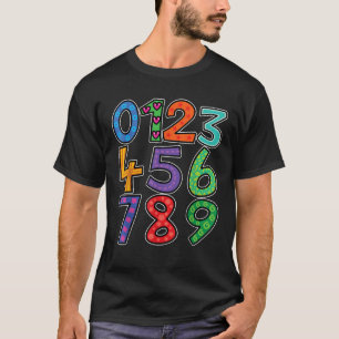 Camisa número dia t para crianças, número de matem