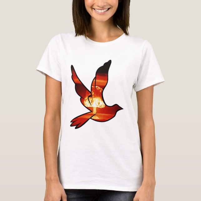 Camisa Nuvem de Cogumelo Pomba Atômica (Frente)