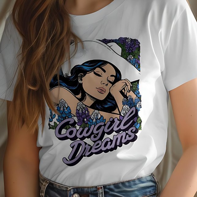 Camisa Ocidental do Campo Bluebonnet da Cowgirl Dr (Cowgirl Dreams Bluebonnet Field Western Shirt)