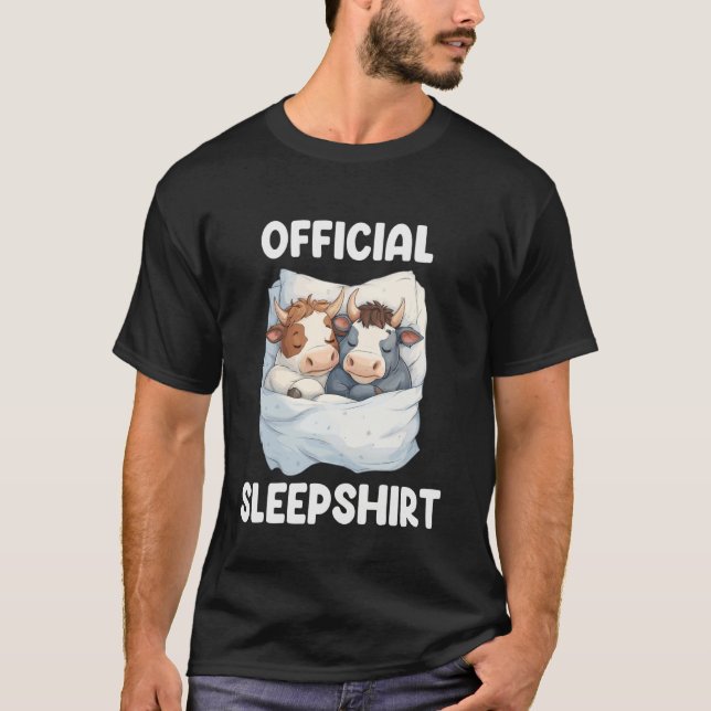Camisa Oficial de Dormir Vaca Adormecida Fofa Aman (Frente)