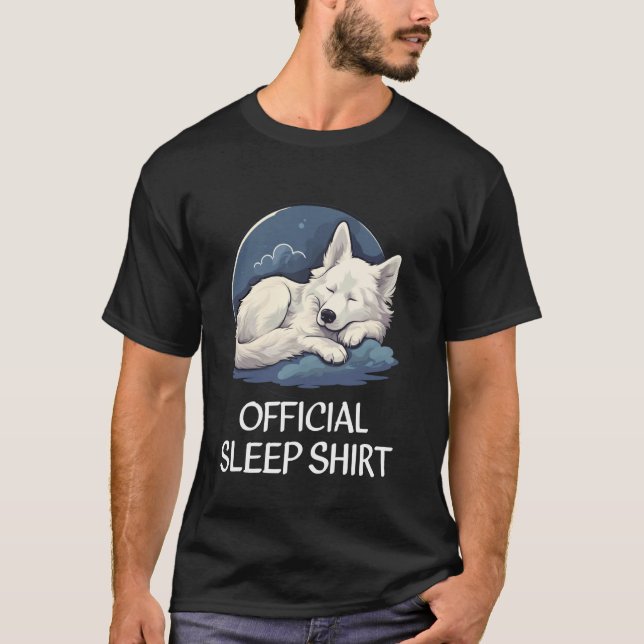 Camisa Oficial de Dormir White German Shepherd Not (Frente)