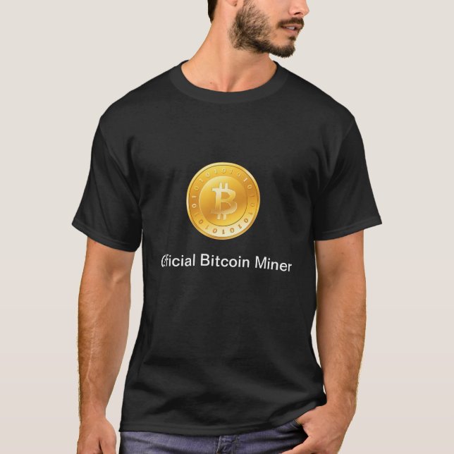 Camisa oficial do mineiro T de Bitcoin (Frente)