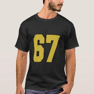 Camisa Old Gold Black Número 67 Uniforme de Jogado
