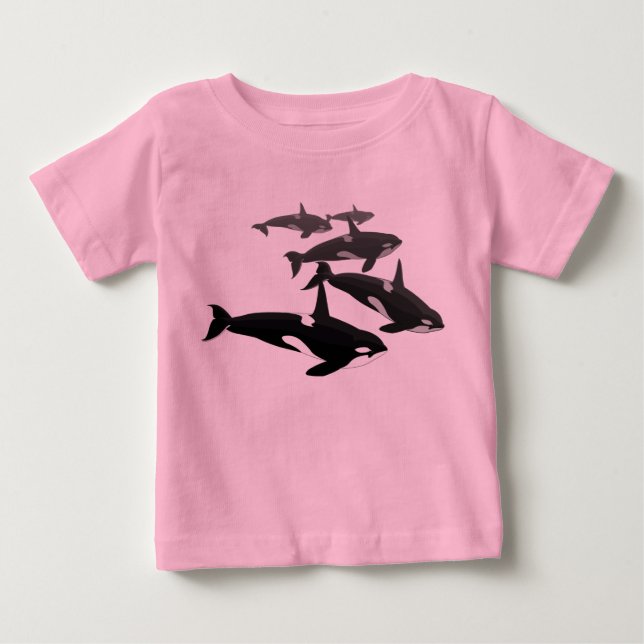 Camisa Orca De Bebê T-Shirt Personalizada Orca (Frente)