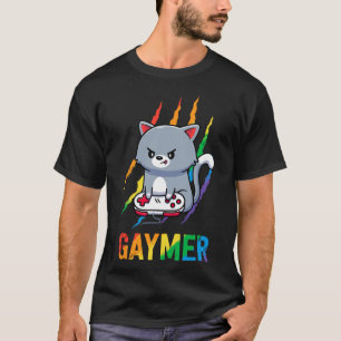 Camisa Orgulho Gato Lgbt Arco-íris Presente Amante